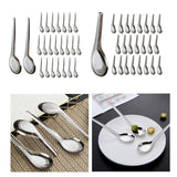 Maxbell 24Pcs Dinner Spoons Polished Soup Spoons for Gravies Cafe Bar Serving Sauce L