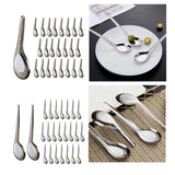 Maxbell 24Pcs Dinner Spoons Polished Soup Spoons for Gravies Cafe Bar Serving Sauce L