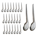 Maxbell 24Pcs Dinner Spoons Polished Soup Spoons for Gravies Cafe Bar Serving Sauce L