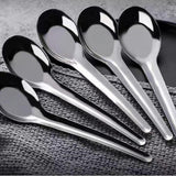 Maxbell 24Pcs Dinner Spoons Polished Soup Spoons for Gravies Cafe Bar Serving Sauce S