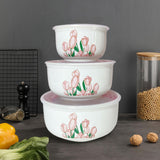 Maxbell 3x Mixing Bowl Set Multipurpose with Airtight Lids for Prepping Serving Food