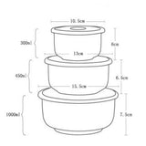 Maxbell 3x Mixing Bowl Set Multipurpose with Airtight Lids for Prepping Serving Food