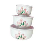 Maxbell 3x Mixing Bowl Set Multipurpose with Airtight Lids for Prepping Serving Food