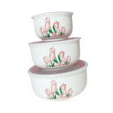 Maxbell 3x Mixing Bowl Set Multipurpose with Airtight Lids for Prepping Serving Food