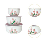 Maxbell 3x Mixing Bowl Set Multipurpose with Airtight Lids for Prepping Serving Food