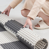 Maxbell Bath Mat Splicing Bathtub Mat Versatile Non Slip Waterproof Pool Mat Cushion Gray