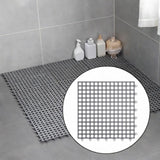Maxbell Bath Mat Splicing Bathtub Mat Versatile Non Slip Waterproof Pool Mat Cushion Gray