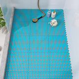 Maxbell Bath Mat Splicing Bathtub Mat Versatile Non Slip Waterproof Pool Mat Cushion Blue