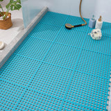 Maxbell Bath Mat Splicing Bathtub Mat Versatile Non Slip Waterproof Pool Mat Cushion Blue
