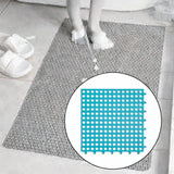 Maxbell Bath Mat Splicing Bathtub Mat Versatile Non Slip Waterproof Pool Mat Cushion Blue