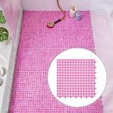 Maxbell Bath Mat Splicing Bathtub Mat Versatile Non Slip Waterproof Pool Mat Cushion Pink
