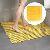 Maxbell Bath Mat Splicing Bathtub Mat Versatile Non Slip Waterproof Pool Mat Cushion Yellow
