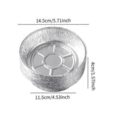 Maxbell 10x Aluminum Foil Dishes Round Tin Foil Bakeware for Buffet Cooking Catering Dish Diameter 11.5cm
