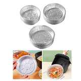 Maxbell 10x Aluminum Foil Dishes Round Tin Foil Bakeware for Buffet Cooking Catering Dish Diameter 11.5cm