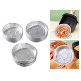 Maxbell 10x Aluminum Foil Dishes Round Tin Foil Bakeware for Buffet Cooking Catering Dish Diameter 11.5cm