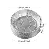 Maxbell 10x Aluminum Foil Dishes Round Tin Foil Bakeware for Buffet Cooking Catering Dish Diameter 13.5cm