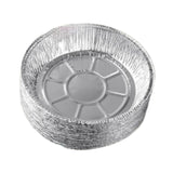 Maxbell 10x Aluminum Foil Dishes Round Tin Foil Bakeware for Buffet Cooking Catering Dish Diameter 13.5cm