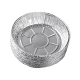 Maxbell 10x Aluminum Foil Dishes Round Tin Foil Bakeware for Buffet Cooking Catering Dish Diameter 13.5cm
