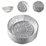 Maxbell 10x Aluminum Foil Dishes Round Tin Foil Bakeware for Buffet Cooking Catering Dish Diameter 13.5cm