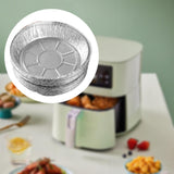 Maxbell 10x Aluminum Foil Dishes Round Tin Foil Bakeware for Buffet Cooking Catering Dish Diameter 16cm