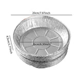 Maxbell 10x Aluminum Foil Dishes Round Tin Foil Bakeware for Buffet Cooking Catering Dish Diameter 16cm