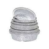 Maxbell 10x Aluminum Foil Dishes Round Tin Foil Bakeware for Buffet Cooking Catering Dish Diameter 16cm