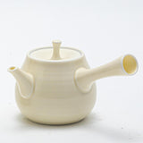 Maxbell Teapot with Warmer Reusable Tea Kettle Flower Tea Pot for Hotel Home Outdoor Beige Side Handle