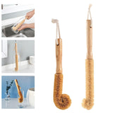 Maxbell Coconut Fibers Brush with Long Handle for Feeding Bottle Coffee Mugs Glasses 30cmx5cm