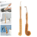 Maxbell Coconut Fibers Brush with Long Handle for Feeding Bottle Coffee Mugs Glasses 30cmx5cm