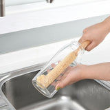 Maxbell Coconut Fibers Brush with Long Handle for Feeding Bottle Coffee Mugs Glasses 30cmx5cm