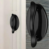 Maxbell 5Pcs Cabinet Auxiliary Handles Open Sliding Door Handles for Bathroom Closet Black