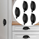 Maxbell 5Pcs Cabinet Auxiliary Handles Open Sliding Door Handles for Bathroom Closet Black