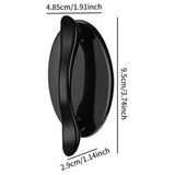 Maxbell 5Pcs Cabinet Auxiliary Handles Open Sliding Door Handles for Bathroom Closet Black
