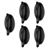 Maxbell 5Pcs Cabinet Auxiliary Handles Open Sliding Door Handles for Bathroom Closet Black