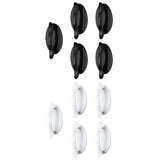 Maxbell 5Pcs Cabinet Auxiliary Handles Open Sliding Door Handles for Bathroom Closet Black