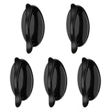 Maxbell 5Pcs Cabinet Auxiliary Handles Open Sliding Door Handles for Bathroom Closet Black