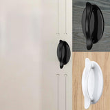 Maxbell 5Pcs Cabinet Auxiliary Handles Open Sliding Door Handles for Bathroom Closet Black