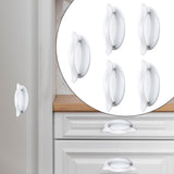 Maxbell 5Pcs Cabinet Auxiliary Handles Open Sliding Door Handles for Bathroom Closet White