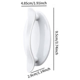 Maxbell 5Pcs Cabinet Auxiliary Handles Open Sliding Door Handles for Bathroom Closet White