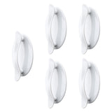 Maxbell 5Pcs Cabinet Auxiliary Handles Open Sliding Door Handles for Bathroom Closet White