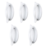 Maxbell 5Pcs Cabinet Auxiliary Handles Open Sliding Door Handles for Bathroom Closet White