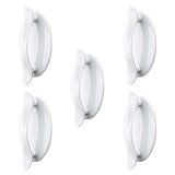 Maxbell 5Pcs Cabinet Auxiliary Handles Open Sliding Door Handles for Bathroom Closet White