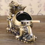 Maxbell Ashtray Container Gifts Metal Ashtray for Porch Patio Home Office Cigarettes Bronze Color