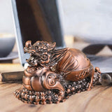 Maxbell Ashtray Container Gifts Metal Ashtray for Porch Patio Home Office Cigarettes Copper Color