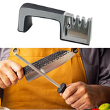 Maxbell Knife Sharpener Kitchen Gadget Helps Restore Blades for Steel Knives Ceramic Black