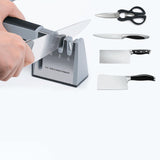 Maxbell Knife Sharpener Kitchen Gadget Helps Restore Blades for Steel Knives Ceramic Black