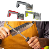Maxbell Knife Sharpener Kitchen Gadget Helps Restore Blades for Steel Knives Ceramic Black