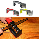 Maxbell Knife Sharpener Kitchen Gadget Helps Restore Blades for Steel Knives Ceramic Black
