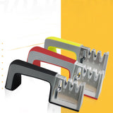 Maxbell Knife Sharpener Kitchen Gadget Helps Restore Blades for Steel Knives Ceramic Black