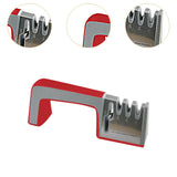 Maxbell Knife Sharpener Kitchen Gadget Helps Restore Blades for Steel Knives Ceramic Red
